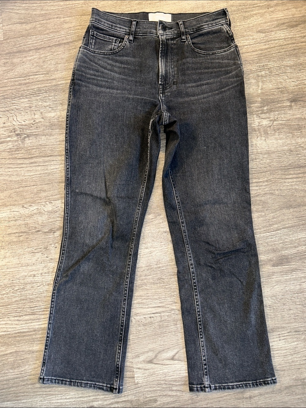 Everlane The Cheeky Bootcut Jean Black Wash High Rise Stretch Denim Jeans 27